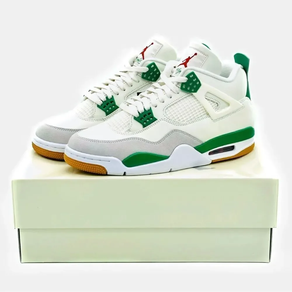 Nike Air Jordan 4 SB Sail Pine Green Neutral Grey White DR5415-103 size 8 - 10